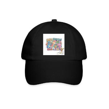 Hallo Freunde Spass und Farbe - Baseballkappe - Schwarz/Schwarz - Vorne