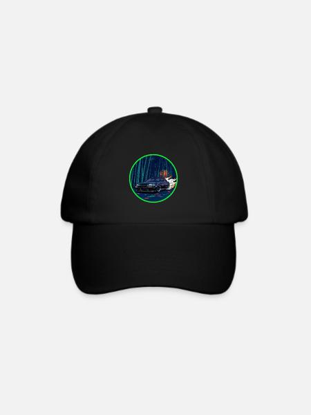 Neon Bamboo Forest Abgas-Overdrive - Baseballkappe - Schwarz/Schwarz
