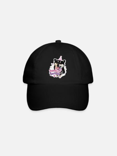 Frohen Barktag, finnischer Lapphund - Baseballkappe - Schwarz/Schwarz