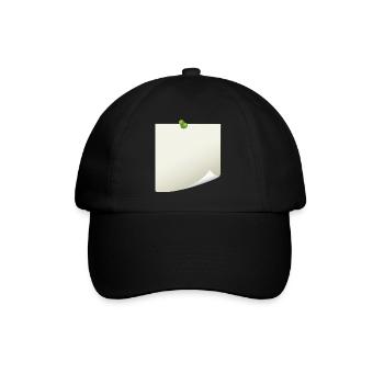 Post-it Zettel - Baseballkappe - Schwarz/Schwarz - Vorne