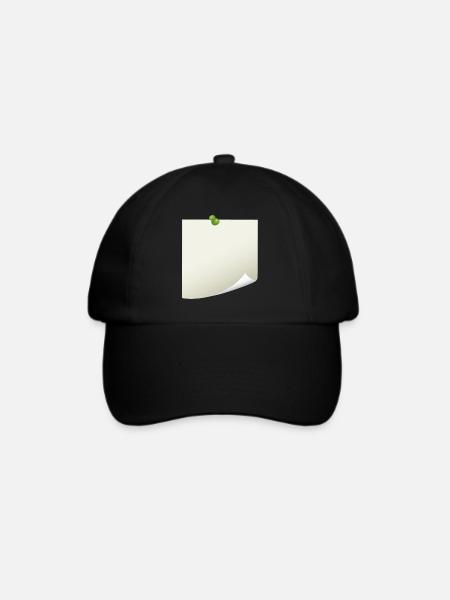 Post-it Zettel - Baseballkappe - Schwarz/Schwarz