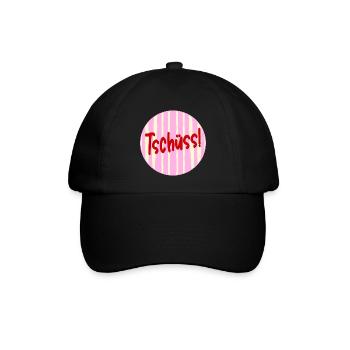 Abschied Tschüss - Baseballkappe - Schwarz/Schwarz - Vorne