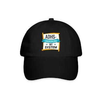 ADHS – Unordnung mit System - Baseballkappe - Schwarz/Schwarz - Vorne