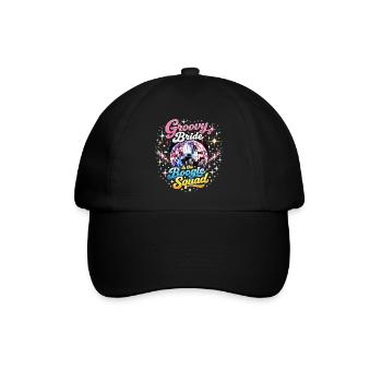 Groovy Bride & Boogie Squad JGA Diskokugel - Baseballkappe - Schwarz/Schwarz - Vorne