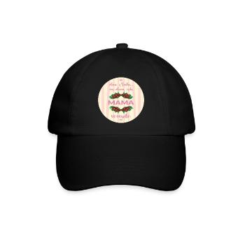 Weihnachten Mama 2026 - Baseballkappe - Schwarz/Schwarz - Vorne