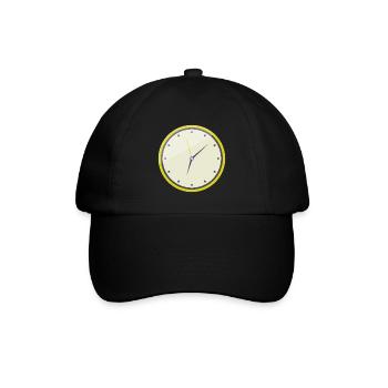 Uhr - Baseballkappe - Schwarz/Schwarz - Vorne