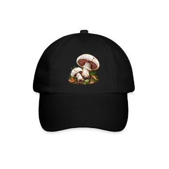Champignon - Baseballkappe - Schwarz/Schwarz - Vorne