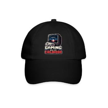 Gaming war meine Kindheit - Baseballkappe - Schwarz/Schwarz - Vorne