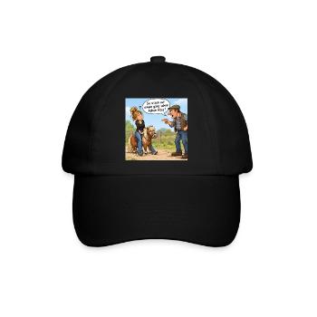 Auf dem hohen Ross - Baseballkappe - Schwarz/Schwarz - Vorne