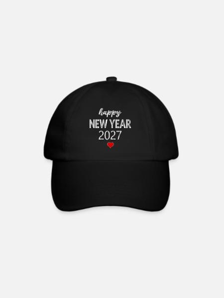 Happy New Year 2027 - Baseballkappe - Schwarz/Schwarz