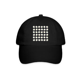 Gänseblümchen Blumen - Baseballkappe - Schwarz/Schwarz - Vorne