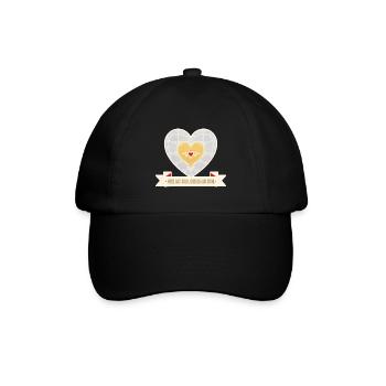 Herz aus Gold, Geduld aus Stahl Spruch Shirt - Baseballkappe - Schwarz/Schwarz - Vorne