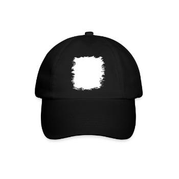 Grunge Textur Hintergrund (Used Look) - Baseballkappe - Schwarz/Schwarz - Vorne
