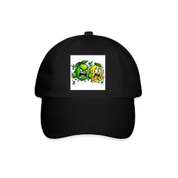 Wütende Limette & Zitrone - Baseballkappe - Schwarz/Schwarz - Vorne