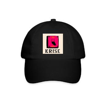 Krisen Schalter - Baseballkappe - Schwarz/Schwarz - Vorne