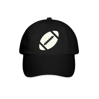 Vintage Football Naht Logo - Baseballkappe - Schwarz/Schwarz - Vorne