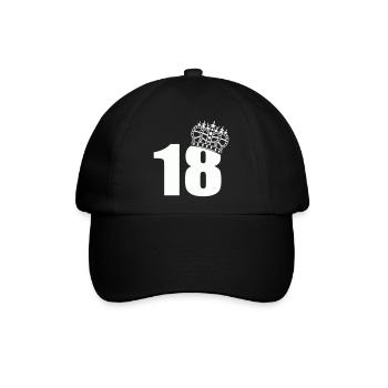Königliches 18. Geburtstag - Baseballkappe - Schwarz/Schwarz - Vorne
