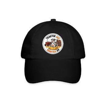 Traktor aus Mantra an Bauer Meditation T-Shirt - Baseballkappe - Schwarz/Schwarz - Vorne