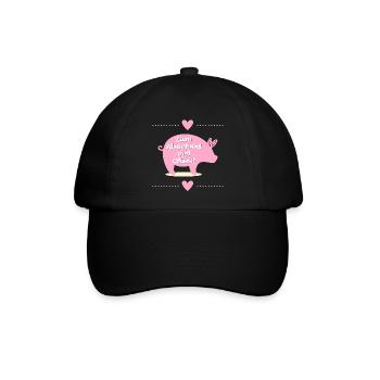 Abschied Kollegen, Glück Ferkel - Baseballkappe - Schwarz/Schwarz - Vorne