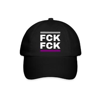 FCK FCK - Baseballkappe - Schwarz/Schwarz - Vorne