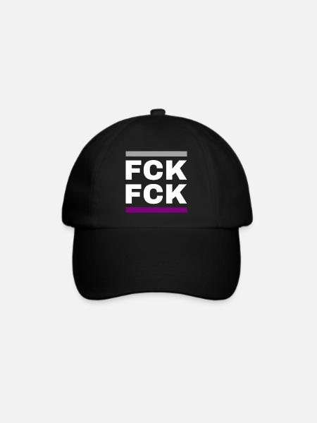 FCK FCK - Baseballkappe - Schwarz/Schwarz