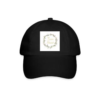 Team Braut mit Blumenkranz - Baseballkappe - Schwarz/Schwarz - Vorne