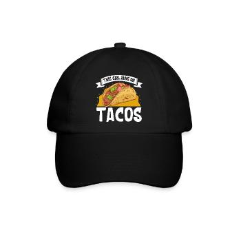 Ladies love Tacos - Baseballkappe - Schwarz/Schwarz - Vorne