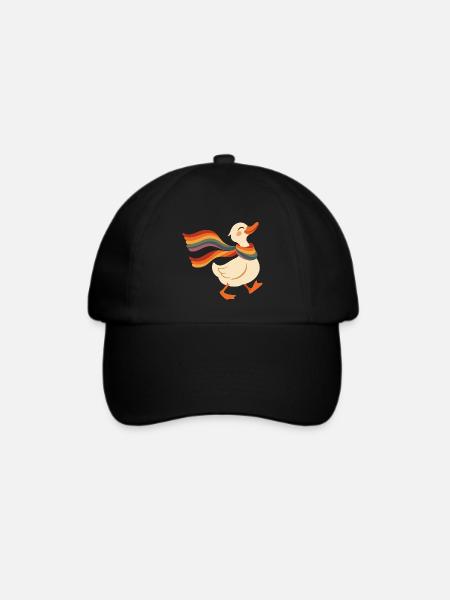 Rainbow Duck Pride - Baseballkappe - Schwarz/Schwarz