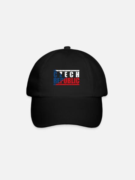 Tschechische Republik - Baseballkappe - Schwarz/Schwarz