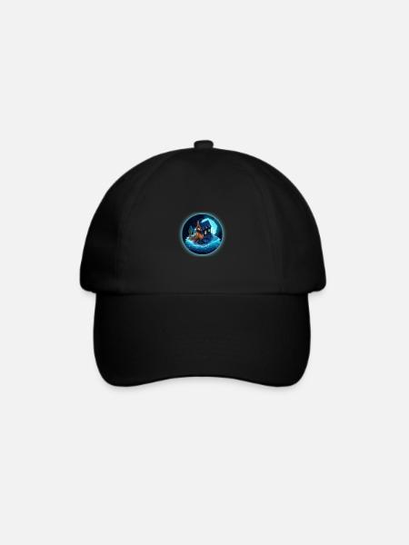 Water House Night Dream - Baseballkappe - Schwarz/Schwarz