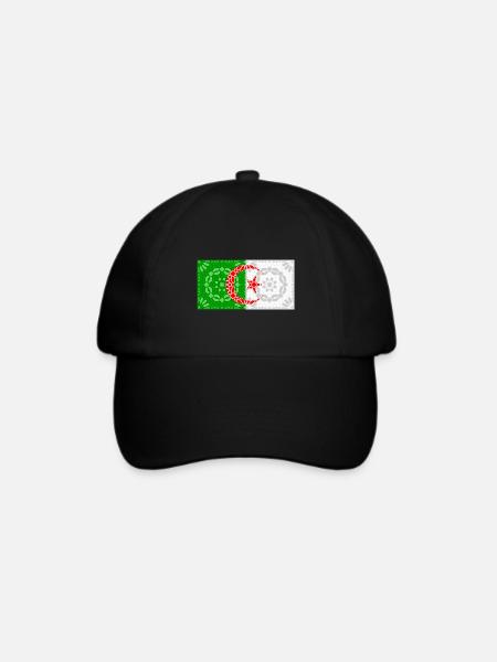 Algerien - Baseballkappe - Schwarz/Schwarz