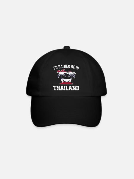 Thailand - Baseballkappe - Schwarz/Schwarz