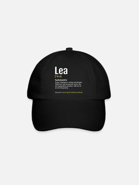 Lea Name Definition - Baseballkappe - Schwarz/Schwarz