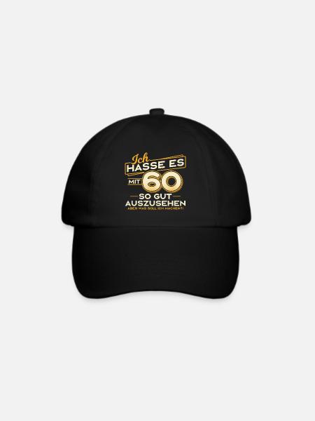 60. Geburtstag Geschenk 60 Jahre Spruch - Baseballkappe - Schwarz/Schwarz