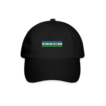 Usbekistan - Baseballkappe - Schwarz/Schwarz - Vorne