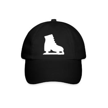 Schlittschuh Eiskunstlauf Eiskunstlaufen Eislauf - Baseballkappe - Schwarz/Schwarz - Vorne