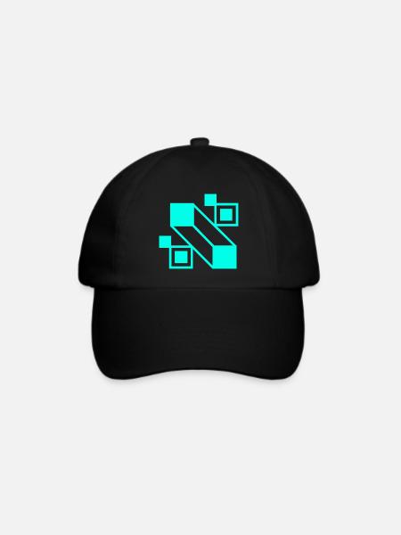 Abstrakte Formen - Baseballkappe - Schwarz/Schwarz