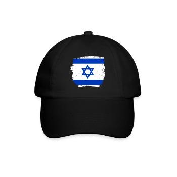 Israel Vintage Israelische Flagge - Baseballkappe - Schwarz/Schwarz - Vorne