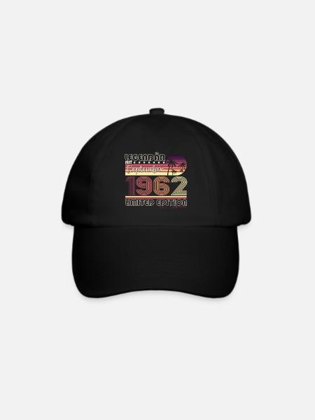 Legendär September 1962 60. Geburtstag Geschenk - Baseballkappe - Schwarz/Schwarz