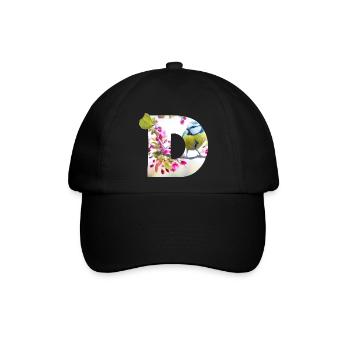 frühling vogel schmetterling d - Baseballkappe - Schwarz/Schwarz - Vorne