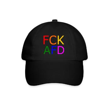 Fck afd - Baseballkappe - Schwarz/Schwarz - Vorne
