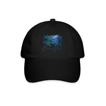 Schöne Dana-Blumen - Baseballkappe - Schwarz/Schwarz - Vorne