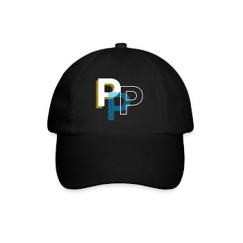 Anfangsbuchstabe P - Baseballkappe - Schwarz/Schwarz - Vorne