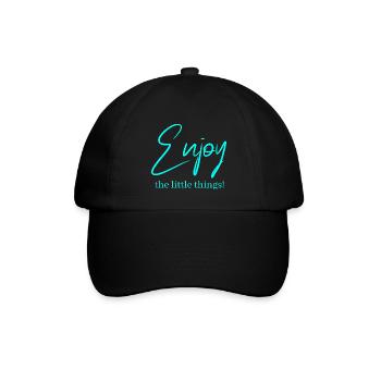 Enjoy the little things! - Baseballkappe - Schwarz/Schwarz - Vorne