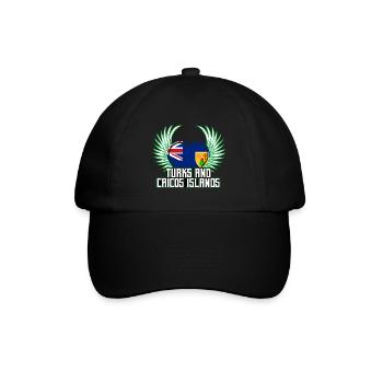 Turks- und Caicosinseln - Baseballkappe - Schwarz/Schwarz - Vorne