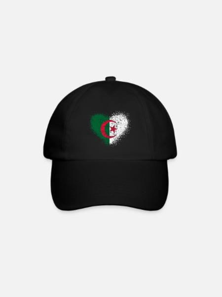 Algerien - Baseballkappe - Schwarz/Schwarz