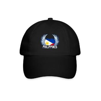 Philippinen - Baseballkappe - Schwarz/Schwarz - Vorne