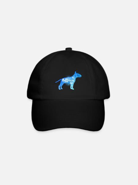 Liebender Bullterrier Papa - Baseballkappe - Schwarz/Schwarz