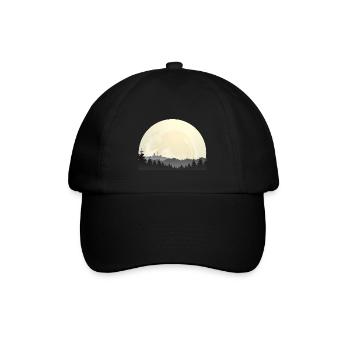 HarzMond (Brocken-Edition) - Baseballkappe - Schwarz/Schwarz - Vorne