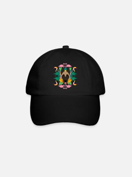 tropisch - Baseballkappe - Schwarz/Schwarz